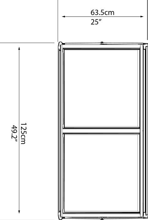 Canopia by Palram Lean-To drivhus 0,78 m² - aluminium